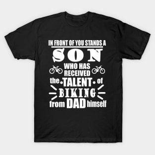 Biking Cycling Cycling Son Teenager Boy T-Shirt